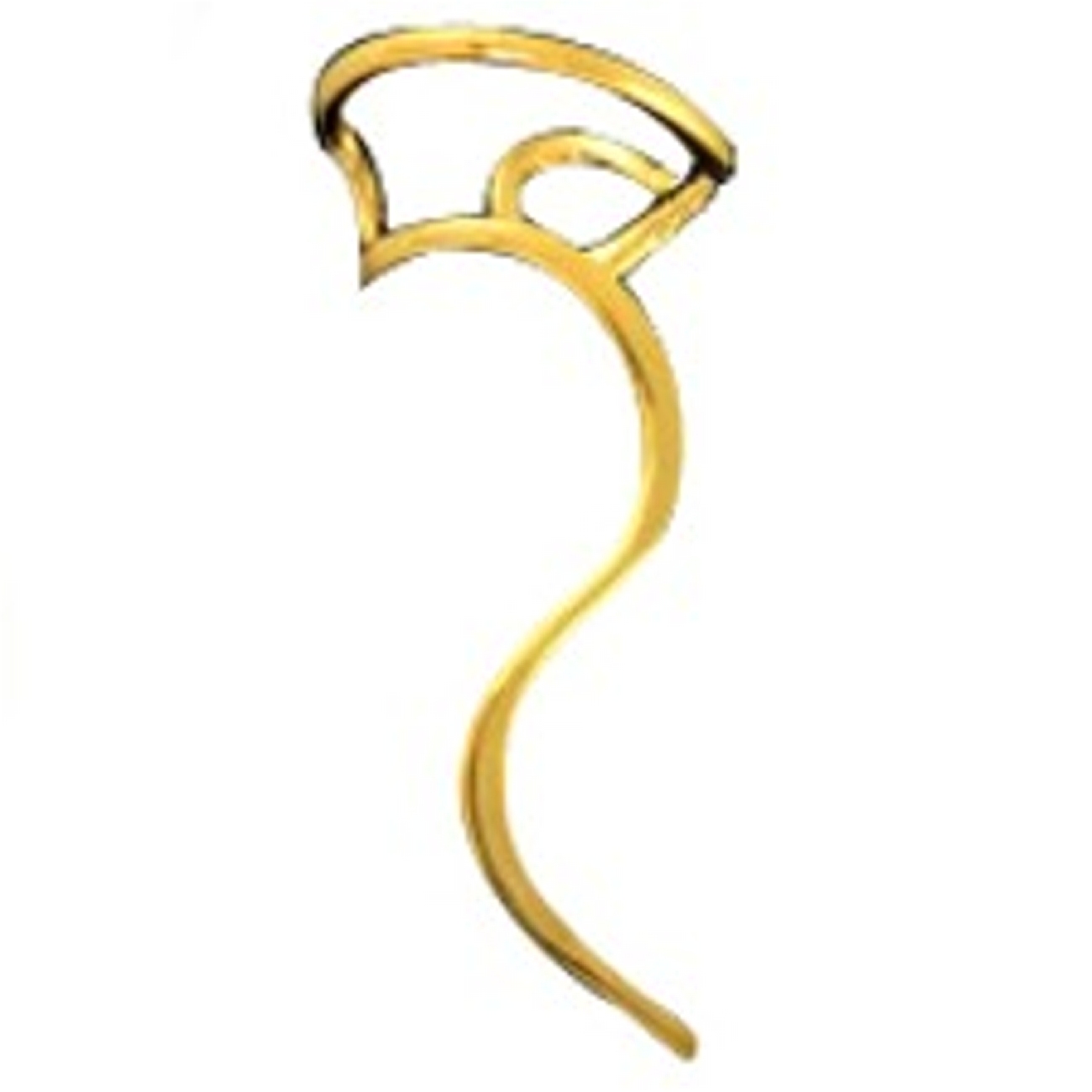 Left Only Gold Vermeil Dainty Rolling Curves Ear Cuff Left Only Gold Vermeil Dainty Rolling Curves Ear Cuff