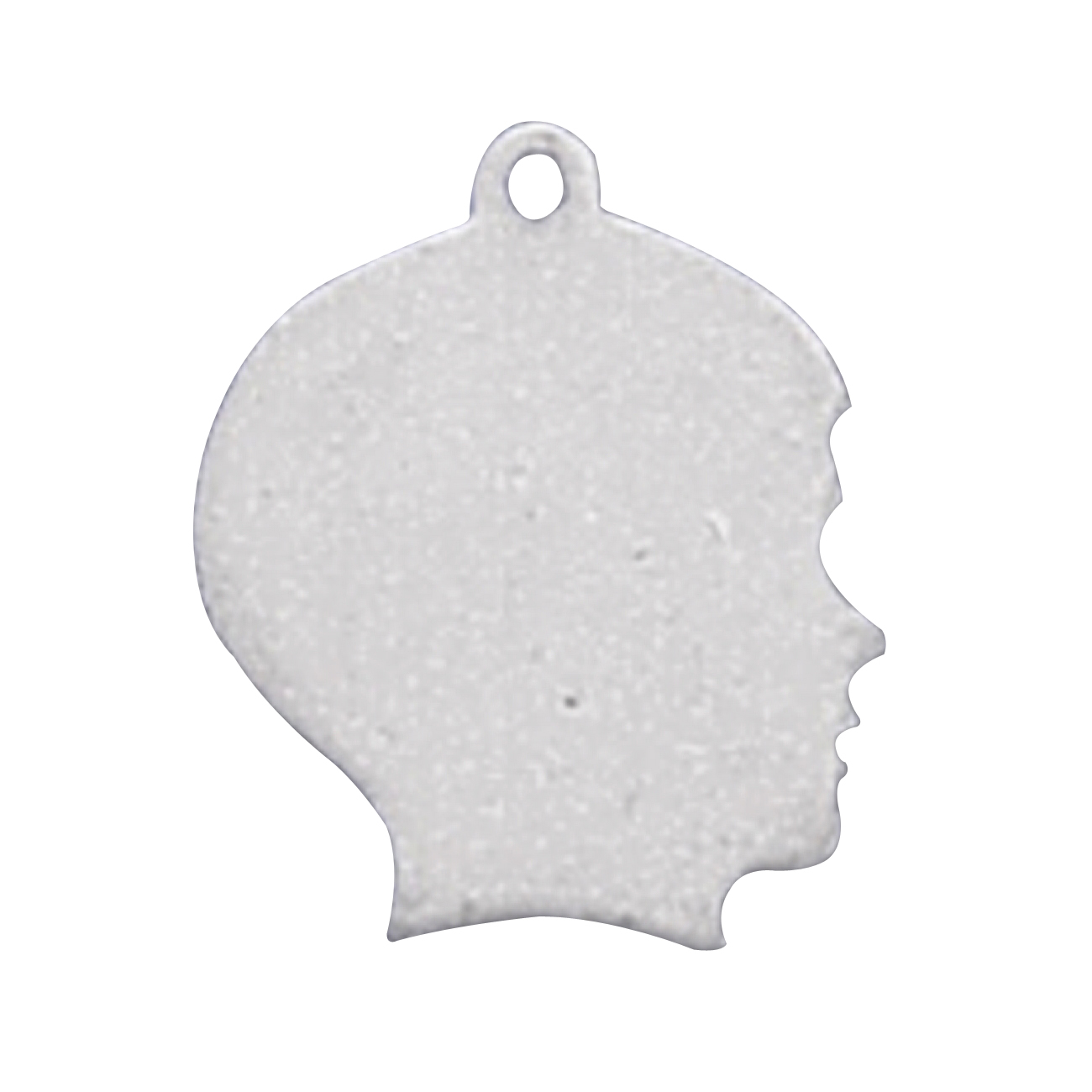 Medium Engraveable Boy Profile Charm Medium Engraveable Boy Profile Charm