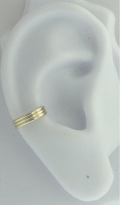 Left Or Right Gold Filled Nonpiercing Three Ridges Band Ear Cuff Left Or Right Gold Filled Nonpiercing Three Ridges Band Ear Cuff