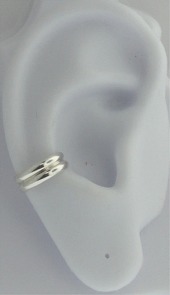 Left Or Right Nonpiercing Two Ridges Band Ear Cuff Left Or Right Nonpiercing Two Ridges Band Ear Cuff