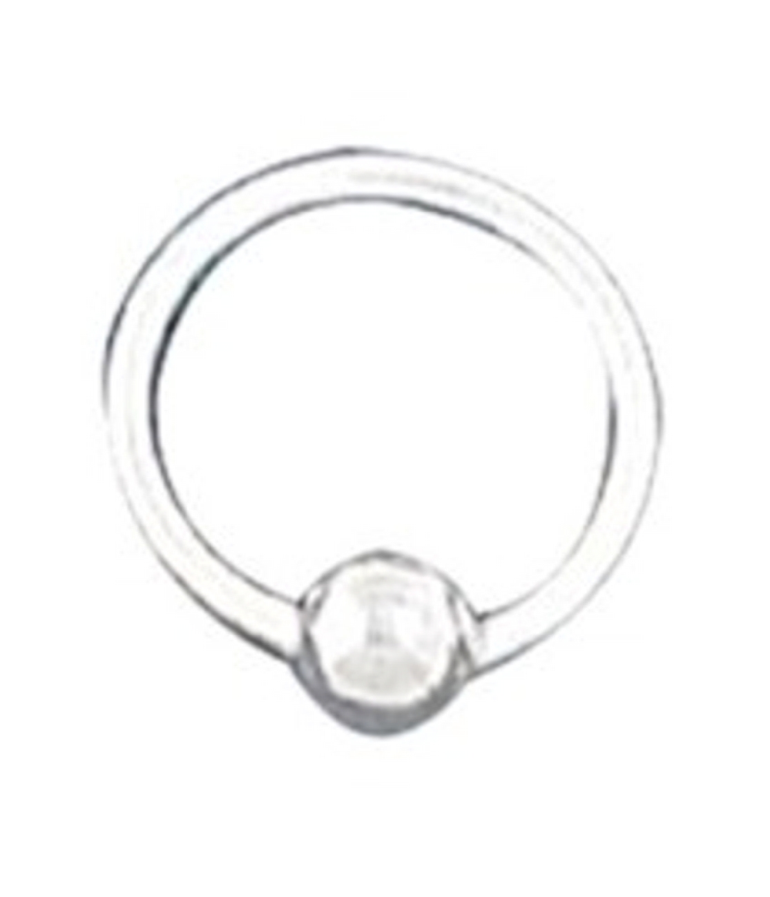10mm Bead Ball Latch Hingeless Endless Captive Hoop Single Earring 10mm Bead Ball Latch Hingeless Endless Captive Hoop Single Earring