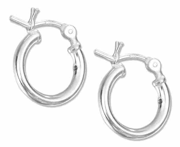 Sterling Silver 10mm Diameter Endless Hoop Earrings : Aunties Treasures ...