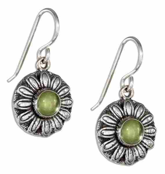 Peridot Daisy Earrings Peridot Daisy Earrings