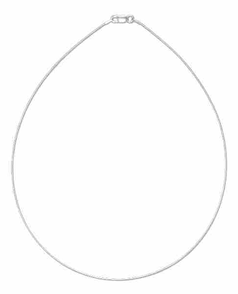 Omega Neckwire Choker Necklace Solid Cable With Lobster Claw Clasp Omega Neckwire Choker Necklace Solid Cable With Lobster Claw Clasp