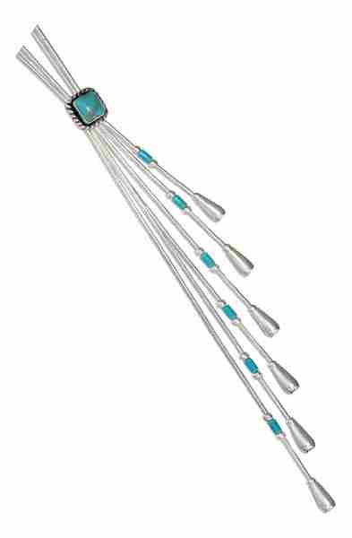 Turquoise Lariat Tassel Choker Necklace Turquoise Lariat Tassel Choker Necklace