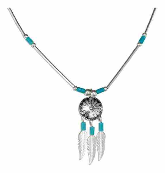 Turquoise Heshi Bead Concho Choker Necklace Turquoise Heshi Bead Concho Choker Necklace