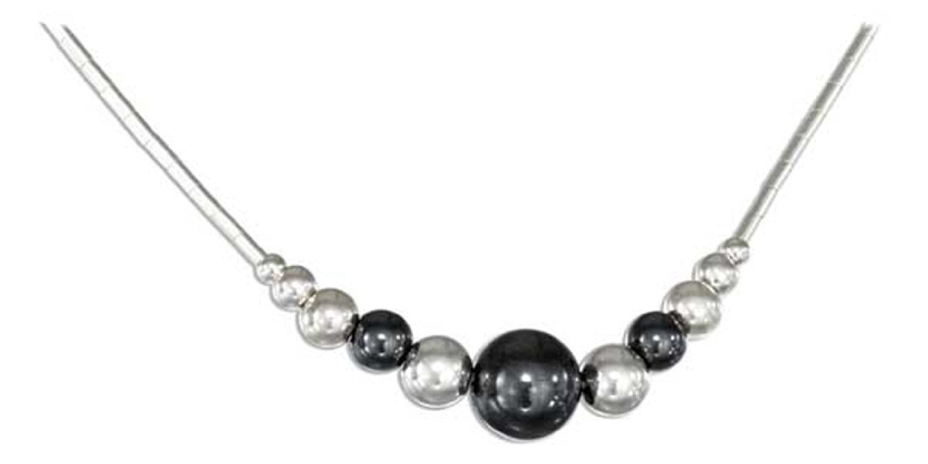 Hematite Beaded Choker Necklace Hematite Beaded Choker Necklace