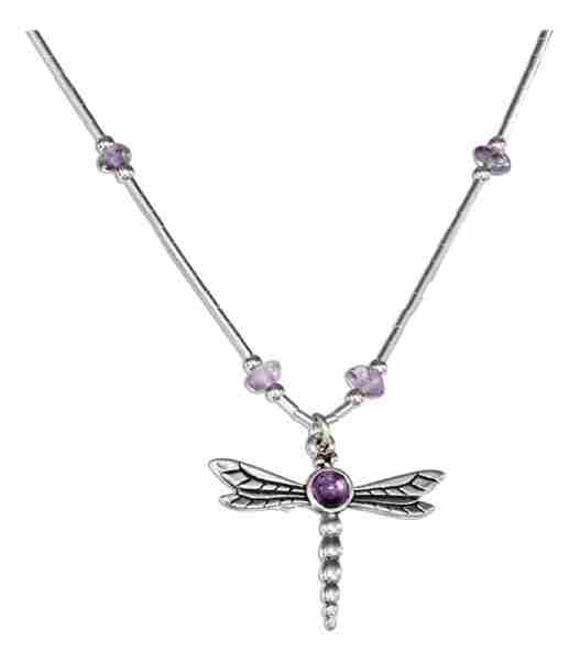 Amethyst Dragonfly Necklace Amethyst Dragonfly Necklace