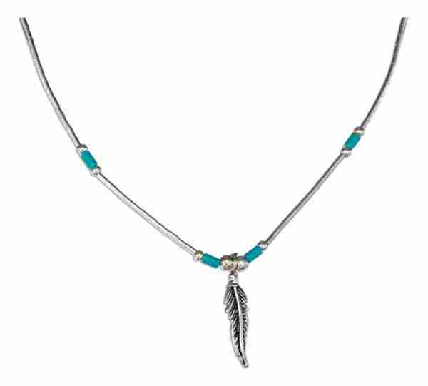Necklace Turquoise Eagle Feather Necklace Turquoise Eagle Feather