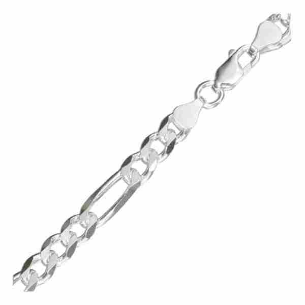 7mm Wide Figaro Chain Anklet Necklace Bracelet 7mm Wide Figaro Chain Anklet Necklace Bracelet
