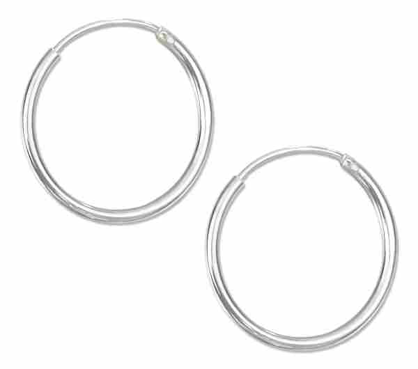 18mm Diameter Endless Tubular Hoop Earrings 18mm Diameter Endless Tubular Hoop Earrings