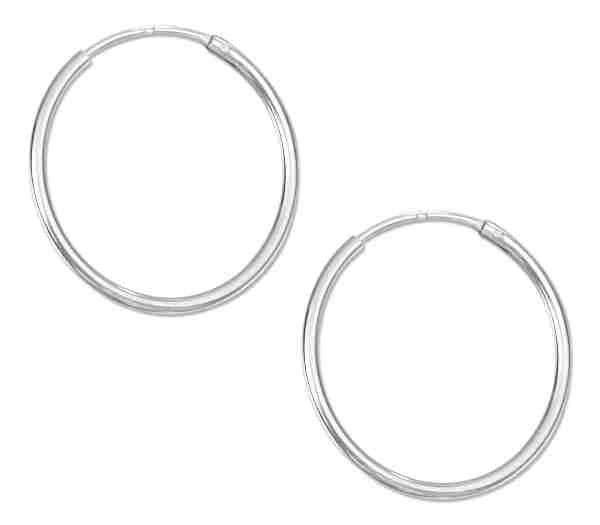 22mm Diameter Endless Hoop Wire Earrings 22mm Diameter Endless Hoop Wire Earrings