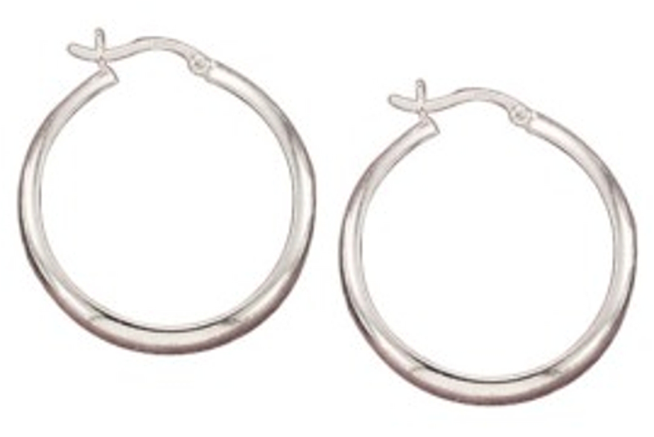 Half Tubular Hoop Earrings 28mm Half Tubular Hoop Earrings 28mm