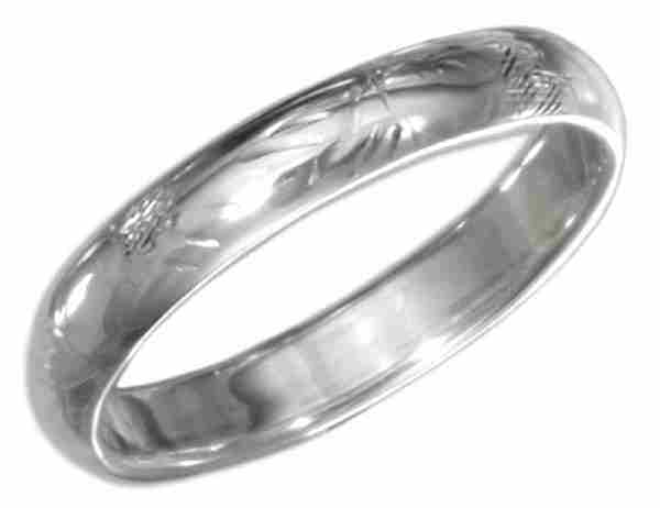 Unisex Scrolled Wedding Band Ring Unisex Scrolled Wedding Band Ring