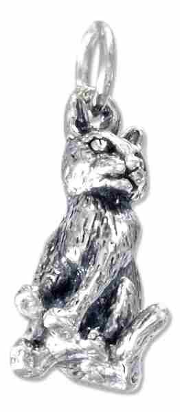 3D Sitting Kitty Cat Charm 3D Sitting Kitty Cat Charm