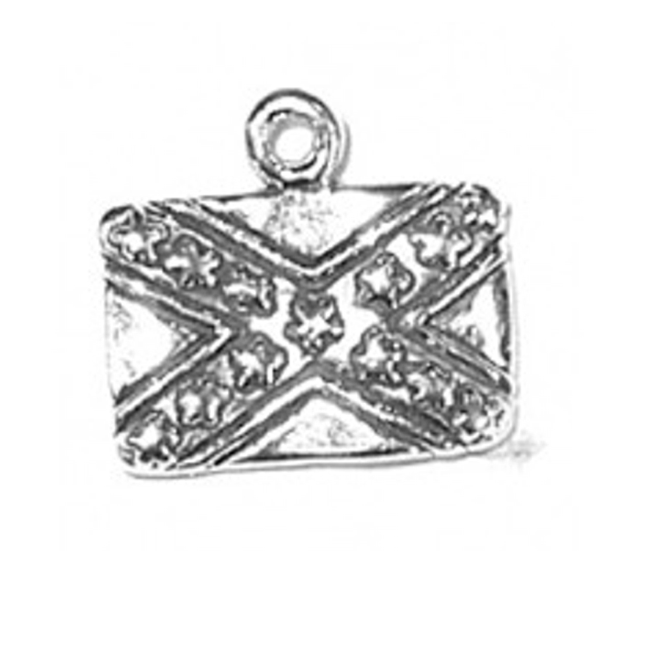 3D Confederate Southern Rebel Dixie Flag Charm Sterling Silver 3D ...