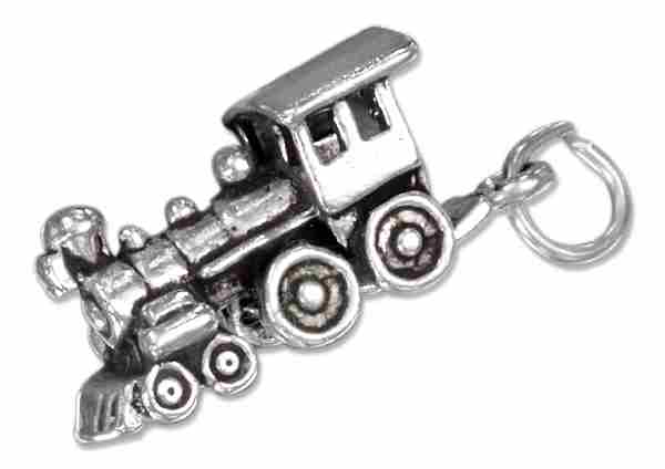3D 4-4-0 Steam Engine Locomotive Train Charm 3D 4-4-0 Steam Engine Locomotive Train Charm