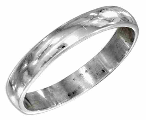 Unisex 4mm Thin Plain High Polished Band Ring Unisex 4mm Thin Plain High Polished Band Ring