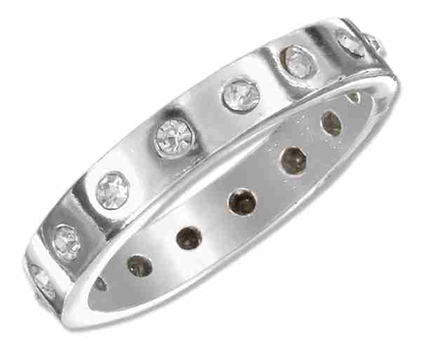 Multiple Cubic Zirconia Dotted Band Ring Multiple Cubic Zirconia Dotted Band Ring
