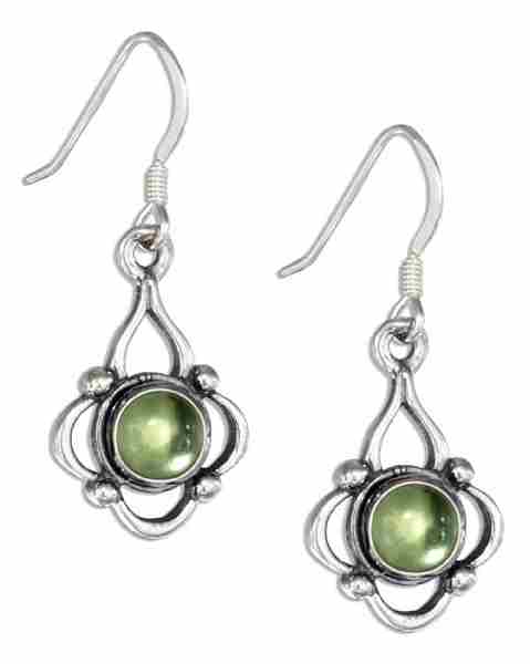 Fancy Round Peridot Earrings Fancy Round Peridot Earrings