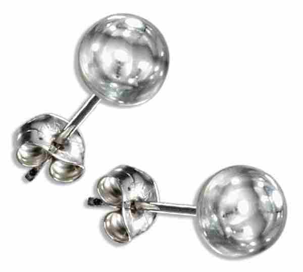 5mm Diameter Round Ball Post Stud Earrings 5mm Diameter Round Ball Post Stud Earrings