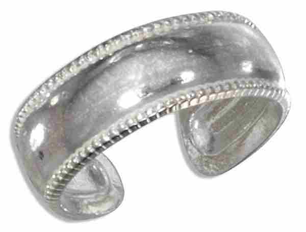 Scrolled Edge Plain Petite Toe Ring Scrolled Edge Plain Petite Toe Ring
