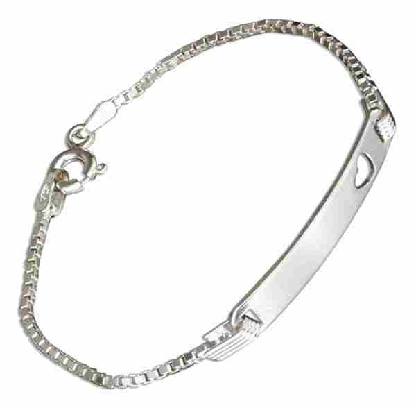 Childrens Box Chain ID Bracelet Childrens Box Chain ID Bracelet