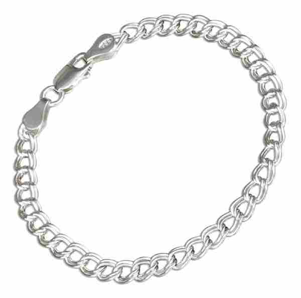 6" 070 Childrens Charmless Circle Link Charm Bracelet 6" 070 Childrens Charmless Circle Link Charm Bracelet