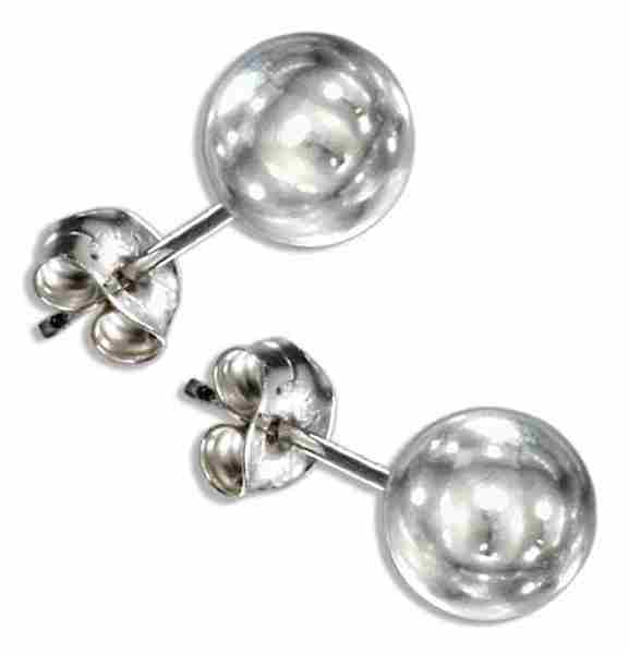 6mm Diameter Round Ball Post Stud Earrings 6mm Diameter Round Ball Post Stud Earrings