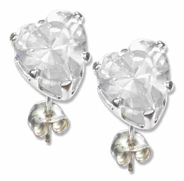 Heart Cubic Zirconia Stud Earrings Heart Cubic Zirconia Stud Earrings