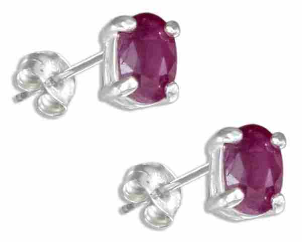 Oval Ruby Stud Earrings Oval Ruby Stud Earrings