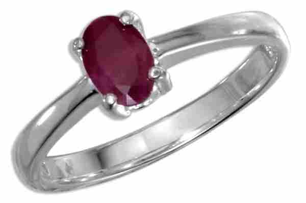 Oval Ruby Solitaire Ring Oval Ruby Solitaire Ring