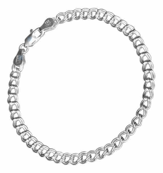 7" 070 Charmless Wire Circle Links Charm Bracelet 7" 070 Charmless Wire Circle Links Charm Bracelet