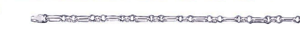 Italian Cable Chain And Rolo Links Bracelet Italian Cable Chain And Rolo Links Bracelet