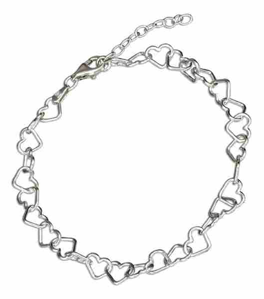 Open Wire Heart Link Bracelet Open Wire Heart Link Bracelet