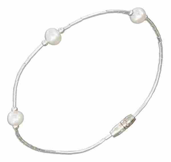 Freshwater Pearl Liquid Silver Bracelet Freshwater Pearl Liquid Silver Bracelet