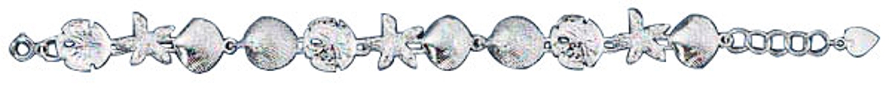 Shells Starfish Sand Dollar Link Bracelet Shells Starfish Sand Dollar Link Bracelet