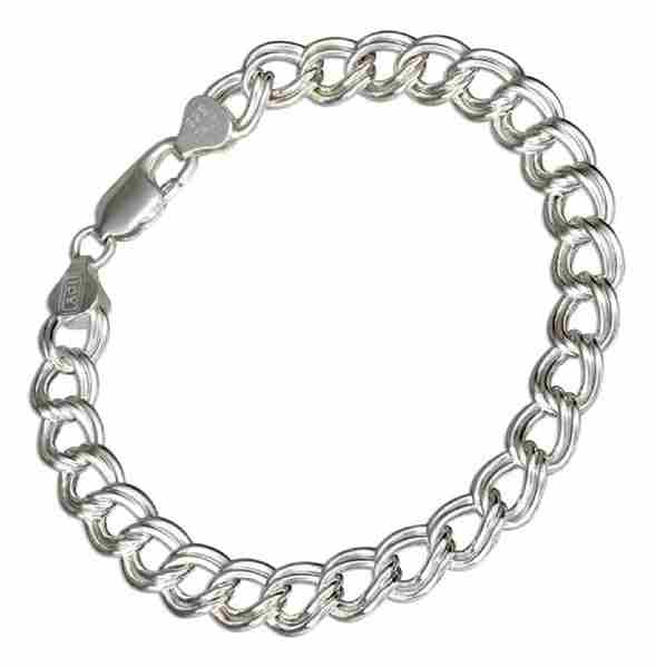 8" 0120 Heavy Charmless Circle Link Charm Bracelet 8" 0120 Heavy Charmless Circle Link Charm Bracelet