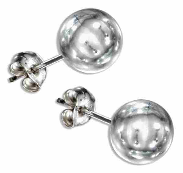 8mm Diameter Round Ball Post Stud Earrings 8mm Diameter Round Ball Post Stud Earrings