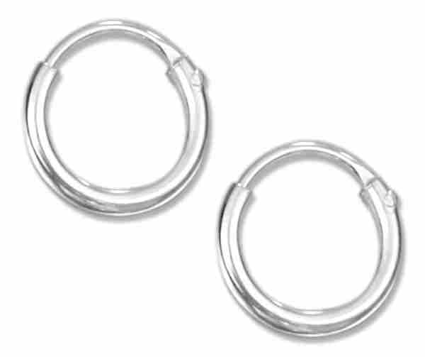 8mm Diameter Tiny Endless Wire Hoop Earrings 8mm Diameter Tiny Endless Wire Hoop Earrings