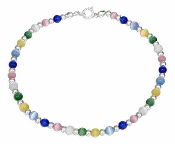 9" Beaded Cateye Ankle Bracelet 9" Beaded Cateye Ankle Bracelet