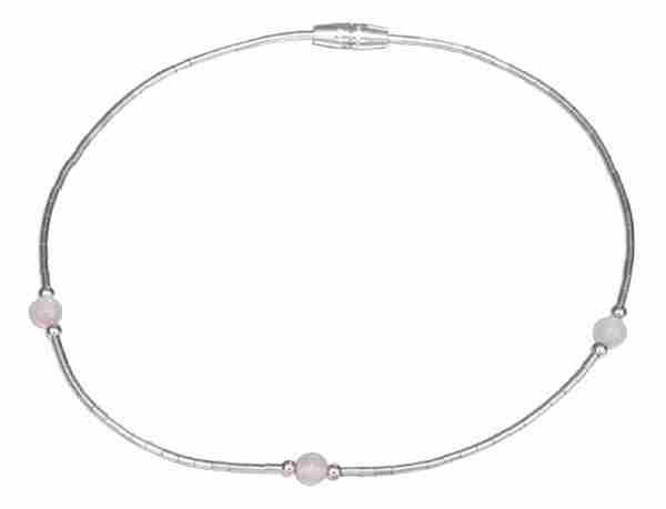 Beaded Pink Rose Quartz Ankle Bracelet Beaded Pink Rose Quartz Ankle Bracelet