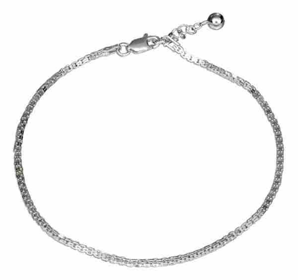 9" To 10" Adjustable Double Box Anklet Ankle Bracelet 9" To 10" Adjustable Double Box Anklet Ankle Bracelet