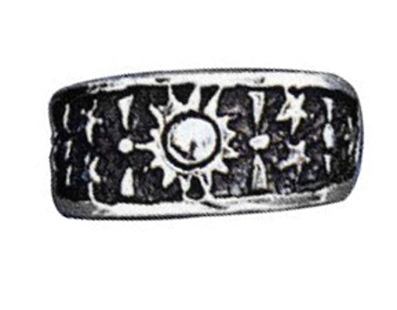 Wide Band Celestial Sun And Stars Adjustable Toe Ring Wide Band Celestial Sun And Stars Adjustable Toe Ring