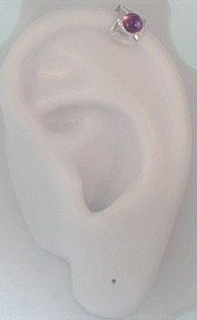 Left Or Right Amethyst Cabochon Mini Upper Ear Cuff Left Or Right Amethyst Cabochon Mini Upper Ear Cuff