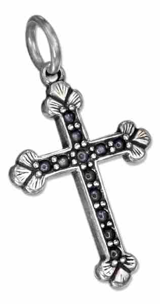 Cross Flower Petal Tips Charm Cross Flower Petal Tips Charm