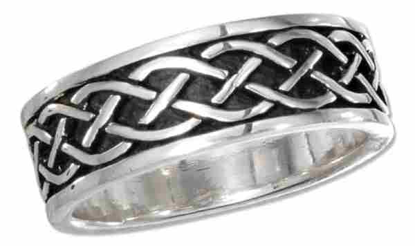 Unisex Loose Celtic Braid Band Ring 7mm Unisex Loose Celtic Braid Band Ring 7mm