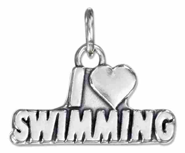 I LOVE SWIMMING Word Charm I LOVE SWIMMING Word Charm