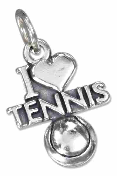 "I Love Tennis " Tennis Ball Charm "I Love Tennis " Tennis Ball Charm