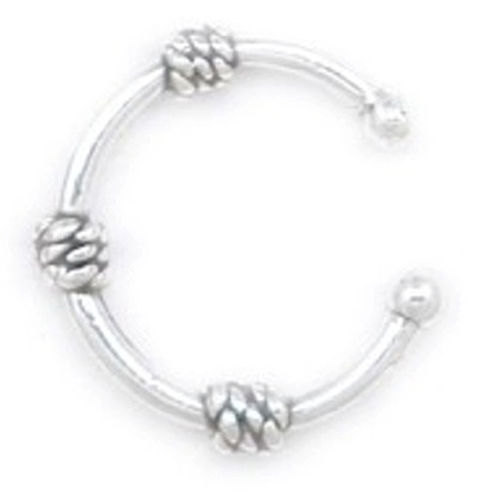 Triple Roped Round Bali Band Middle Inner Ear Cuff Triple Roped Round Bali Band Middle Inner Ear Cuff